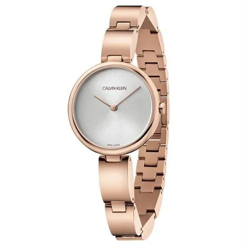 Đồng hồ - Đồng Hồ Nữ Calvin Klein CK Wavy Quartz Silver Dial Ladies Watch K9U23646 Màu Vàng Gold - Vua Hàng Hiệu
