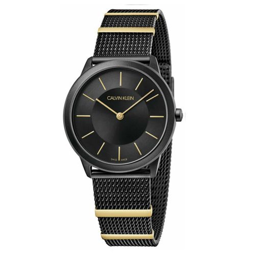 Đồng Hồ Nữ Calvin Klein Women Minimal 35mm Black Dial Stainless Steel Watch K3M524Z1 Màu Đen
