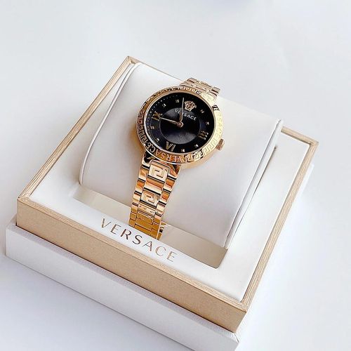 Đồng Hồ Nữ Versace Greca Lady Quartz Black Dial Ladies Watch VE2K00721 Màu Vàng Gold-3