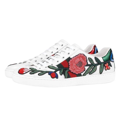 Giày Gucci Ace Floral Sneakers Màu Trắng Size 41-5