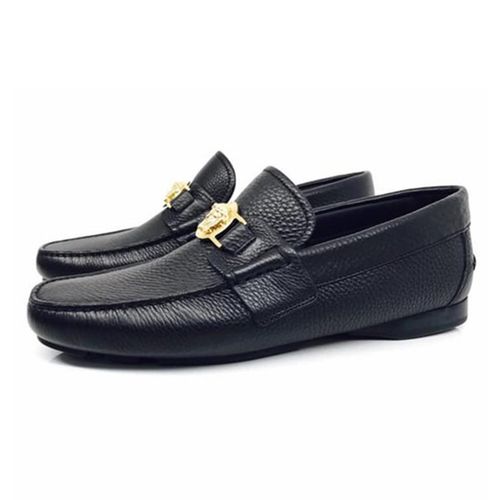 Giày Lười Loafer Versace Moca Màu Đen