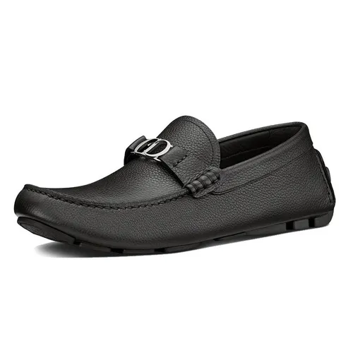 Giày Dior - Giày Lười Nam Dior Loafer Black Grained Calfskin Màu Đen Size 39.5 - Vua Hàng Hiệu