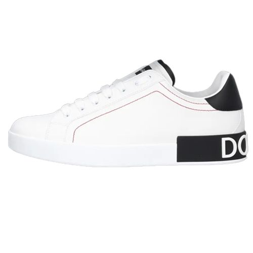 Giày Sneakers Dolce & Gabbana D&G Calfskin Nappa Portofino CS1760 AH52689697 Màu Đen Trắng Size 40