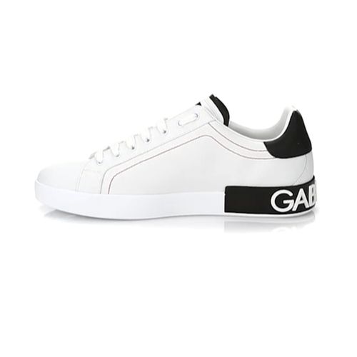 Giày Sneakers Dolce & Gabbana Calfskin Nappa Portofino CS1760 AH52689697 Màu Đen Trắng Size 41.5
