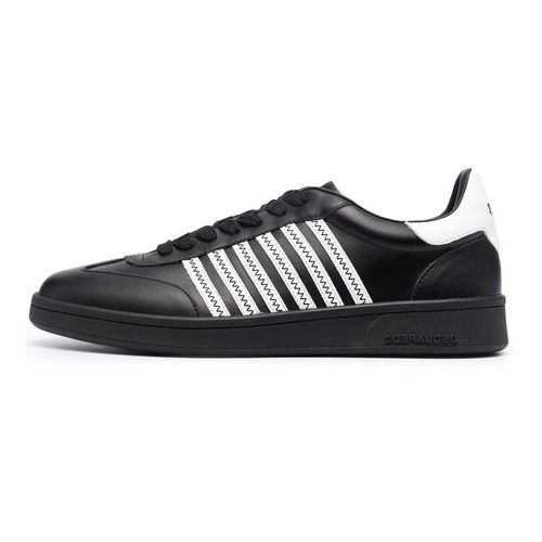 Giày Thể Thao Dsquared2 Side-Stripe Detail Low Top Sneakers Màu Đen