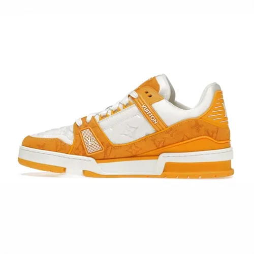 Giày Thể Thao Nam Louis Vuitton LV Trainer Sneaker 1A9JHD Màu Trắng Vàng Size 42 - Giày - Vua Hàng Hiệu