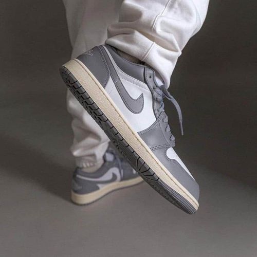 Giày Thể Thao Nike Air Jordan 1 Low (GS) 'Vintage Grey' 553560-053 553558 053 Màu Xám Trắng Size 40.5-3