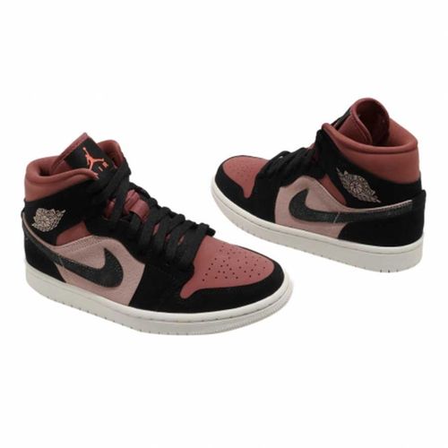 Giày Thể Thao Nike Jordan 1 Mid Canyon Rust Màu Đen Đỏ Size 36-1