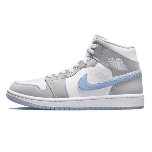 Giày Thể Thao Nike Wmns Air Jordan 1 Mid Grey Blue BQ6472-105 Màu Xám Trắng Size 41-4