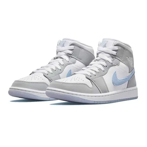 Giày Thể Thao Nike Wmns Air Jordan 1 Mid Grey Blue BQ6472-105 Màu Xám Trắng Size 42.5