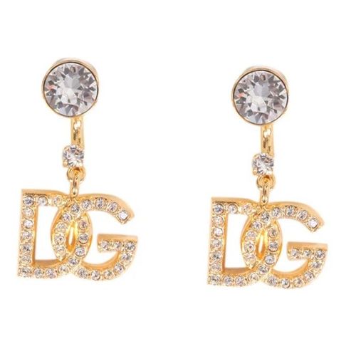 Khuyên Tai Dolce & Gabbana DG Logo Drop Earrings WEN6L1W1111 Màu Vàng