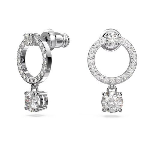 Khuyên Tai Swarovski Earrings Attract Circle Pe Cir 5563278 Silver Màu Trắng Bạc-3