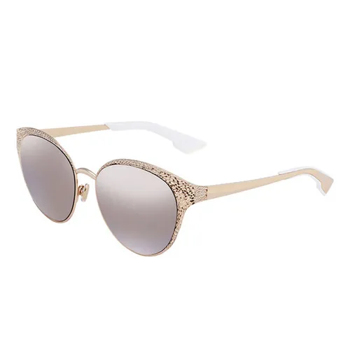 Kính Mát Dior Rose Gold Mirror Round Ladies Sunglasses DIORUNIQUE DDB/KY 52