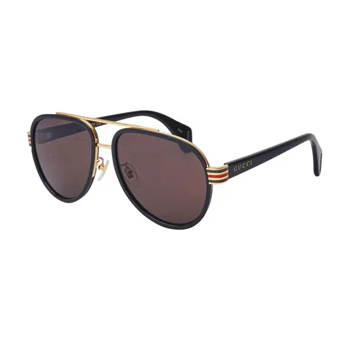 Kính Mát Gucci Brown Aviator Men's Sunglasses GG0447S 003 58