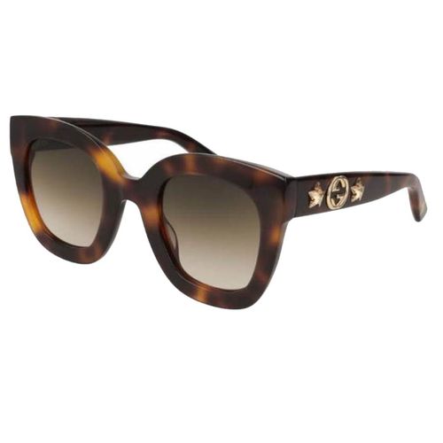 Kính Mát Gucci Brown Gradient Square Sunglasses GG0208S 003 49