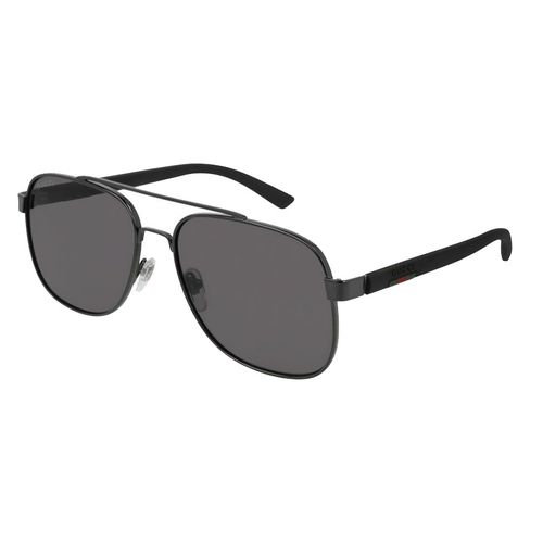 Kính Mát Gucci Grey Aviator Men's Sunglasses GG0422S 001 60 Màu Xám-4
