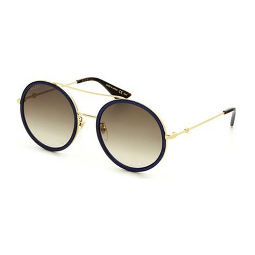 Kính Mát Gucci Round Navy Sparkle Sunglasses GG0061S 005 56