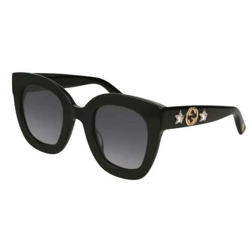 Kính Mát Gucci Square Sunglasses GG0208S 001 49 Màu Đen Gradient
