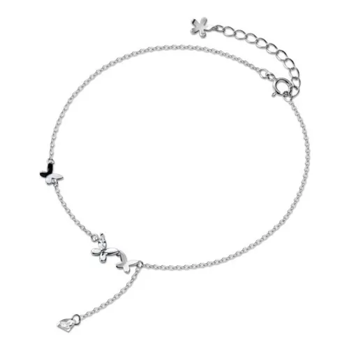 Lắc Chân LiLi Jewelry Butterfly Đính Đá Cz Lili_532616 Màu Bạc - Trang sức - Vua Hàng Hiệu