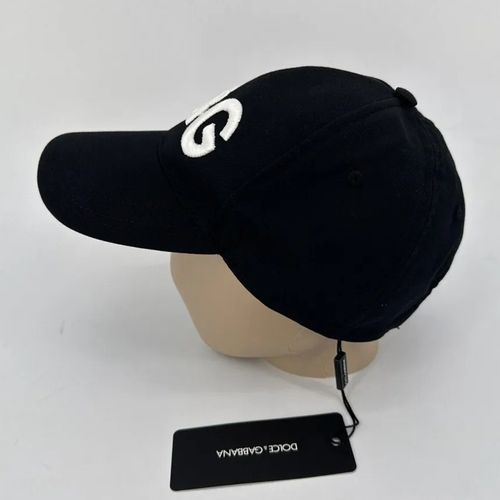 Mũ Dolce & Gabbana D&G Logo Embroidered Black GH590Z GE962 N0000 Màu Đen Size 57-1
