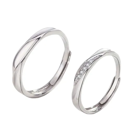 Nhẫn Đôi LiLi Jewelry Khắc Tên Chữ Theo Yêu Cầu Couple Lili_811557 Màu Bạc - Trang sức - Vua Hàng Hiệu