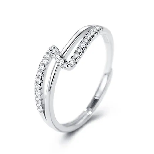 Nhẫn LiLi Jewelry Adelaide Đính Đá CZ Lili_627731 Màu Bạc