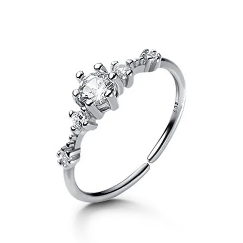 Nhẫn LiLi Jewelry Beautiful Girl Đính Đá Cz Lili_622996 Màu Bạc