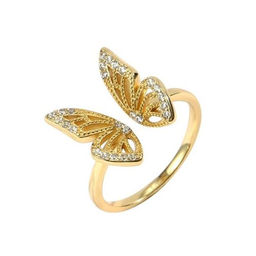 Nhẫn LiLi Jewelry Butterfly Đính Đá Cz Lili_182817 Màu Vàng