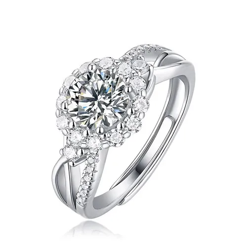 Nhẫn LiLi Jewelry Đính Kim Cương Moissanite Elfleda Lili_564974 Màu Bạc - Trang sức - Vua Hàng Hiệu