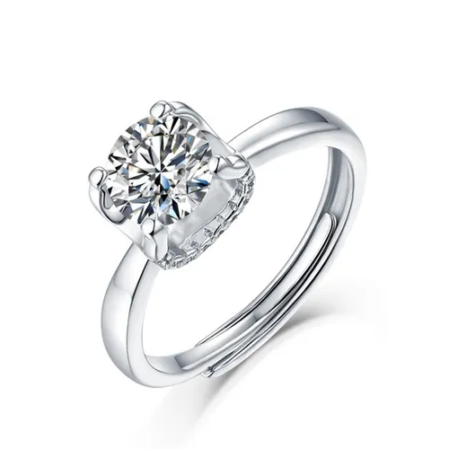Nhẫn LiLi Jewelry Đính Kim Cương Moissanite Iphigenia Lili_796128 Màu Bạc 2 Carat - Trang sức - Vua Hàng Hiệu