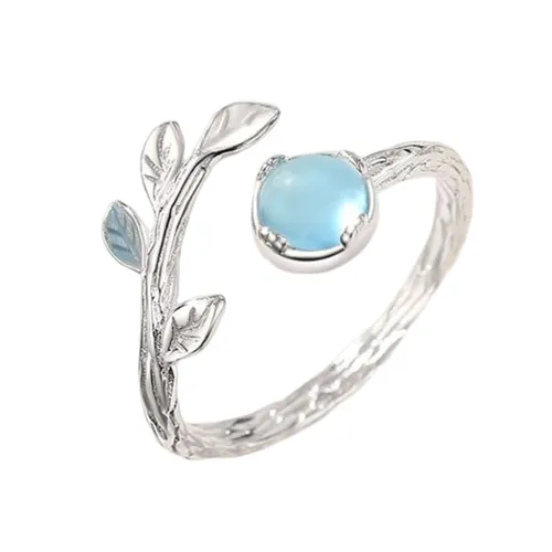 Nhẫn LiLi Jewelry Hình Lá  Đính Đá Cz Lili_765887 Màu Bạc