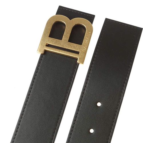 Thắt Lưng Balmain Signature Metal Bukle Belt 4cm Màu Đen Size 75-2