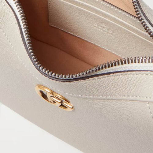 Túi Đeo Vai Gucci Aphrodite Chain Embellished Textured Leather Shoulder Bag Màu Trắng-4
