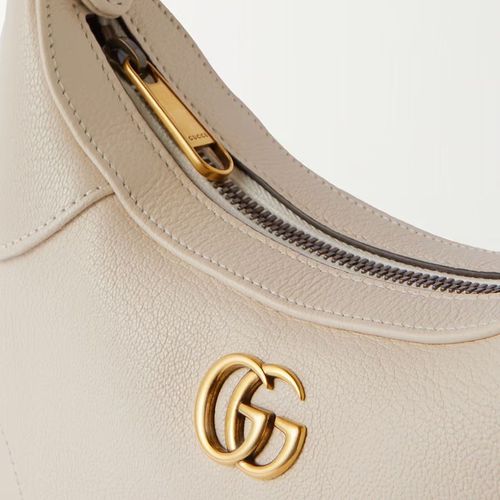 Túi Đeo Vai Gucci Aphrodite Chain Embellished Textured Leather Shoulder Bag Màu Trắng-5