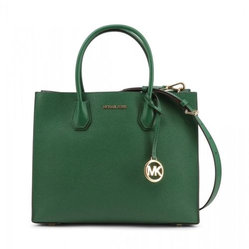 Túi Xách Michael Kors MK Mercer Green Leather Handbag 35T2GM9S3L Màu Xanh