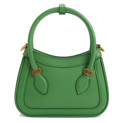 Túi Xách Nữ Charles & Keith CNK Bonnie Curved Tote Bag Green 30270989 Màu Xanh Lá