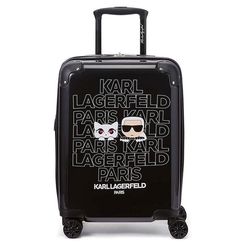 Vali Karl Lagerfeld Women's Black Karl & Kat Hardside Spinner Màu Đen Size 24