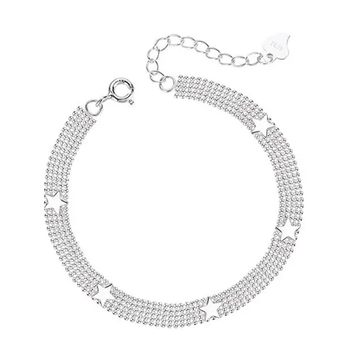 Lili Jewelry Nữ Vòng đeo tay Bạc 925 - Vòng Đeo Tay LiLi Jewelry Chuỗi Hạt Tròn, Ngôi Sao Lili_325519 Màu Bạc - Vua Hàng Hiệu