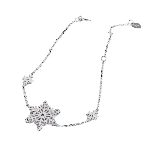 Vòng Đeo Tay LiLi Jewelry Hình Bông Tuyết Keva Đính Đá CZ Lili_832781 Màu Bạc Xanh - Trang sức - Vua Hàng Hiệu