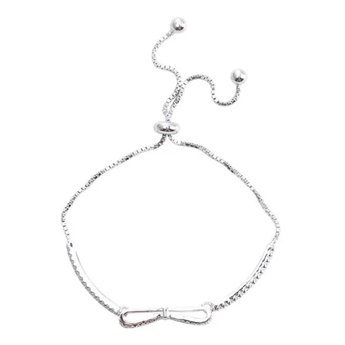 Vòng Đeo Tay LiLi Jewelry Hình Chiếc Nơ Đính Đá Cz Lili_579351 Màu Bạc