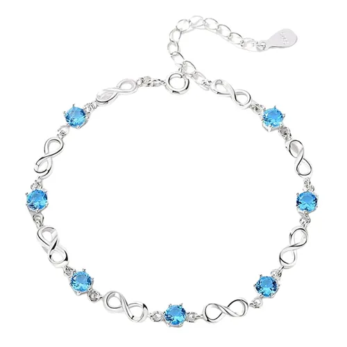 Vòng Đeo Tay LiLi Jewelry Vô Cực Eunice Lili_637129 Màu Bạc Xanh - Trang sức - Vua Hàng Hiệu