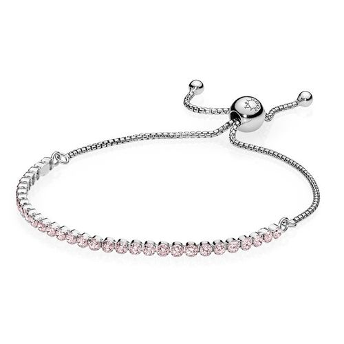 Vòng Đeo Tay Pandora Sparkling Strand Bracelet With Pink Zirconia 590524PCZ-1 Màu Bạc
