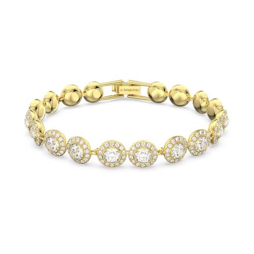 Vòng Đeo Tay Swarovski Angelic Bracelet Round Cut, White, Gold Alloy Layer 5505469 Màu Vàng Trắng