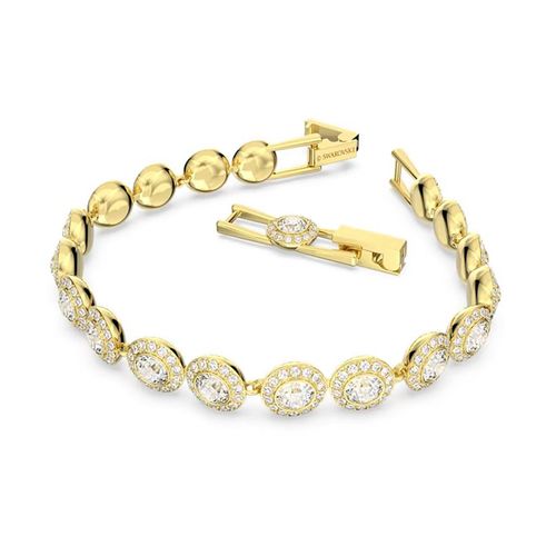 Vòng Đeo Tay Swarovski Angelic Bracelet Round Cut, White, Gold Alloy Layer 5505469 Màu Vàng Trắng-2