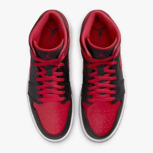 Giày Thể Thao Nike Air Jordan 1 Mid Alternate Bred Flame Red DQ8426-060 Màu Đen Đỏ Size 45-6