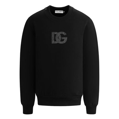 Áo Nỉ Nam Sweater Dolce & Gabbana D&G Logo Printed Black G9SY5T G7I8E N0000 Màu Đen Size 44