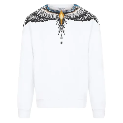 Áo Nỉ Marcelo Burlon Icon Wings CMBA009F22FLE002 0107 Màu Trắng Size XS
