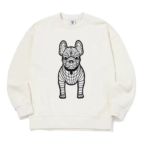 Áo Nỉ Sweater LifeWork Big Radock Bookle Wappen LW211MT222 Màu Trắng Kem