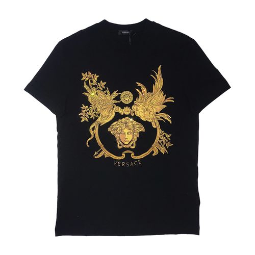 Áo Phông Versace Black Medusa Logo Printed 1002752 1A02020 1B000 Màu Đen Size XS