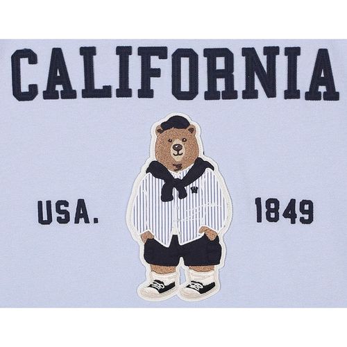 Áo Phông WHOAU California Steve Patch T-shirt Màu Xanh Nhạt-3